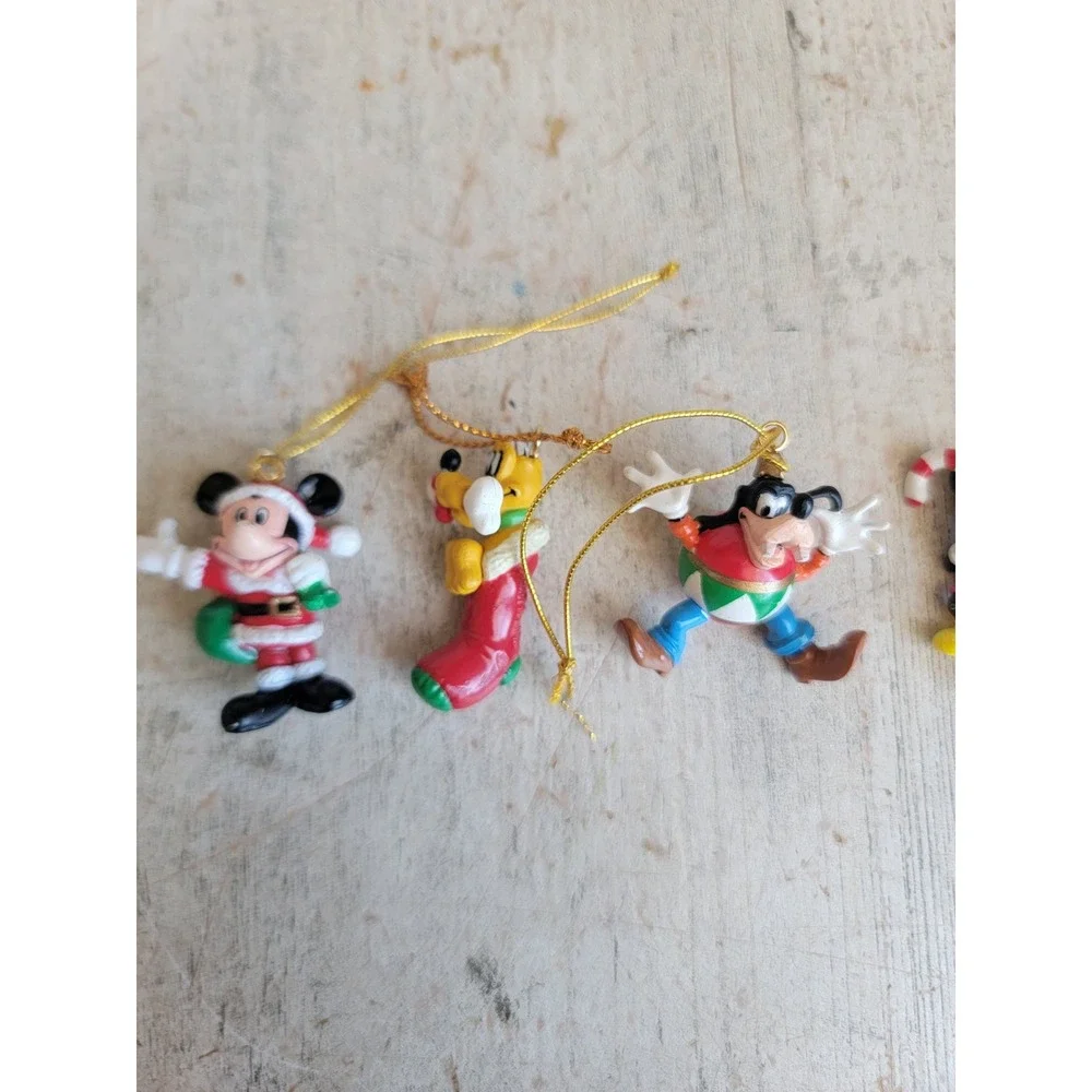 Disney AS IS mini Mickey mouse goofy plush Xmas ornament set ball home decor